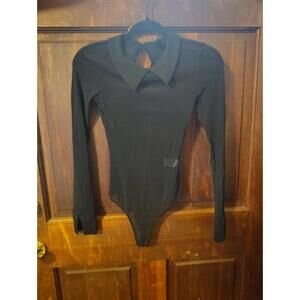 Windsor Black Mesh Sheer Bodysuit Size XS